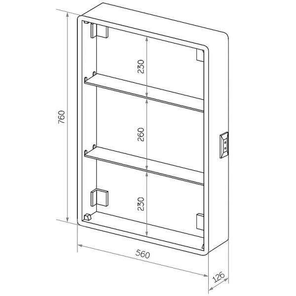 Зеркальный шкаф с подсветкой Misty Элиот 60 см левый - фото 3