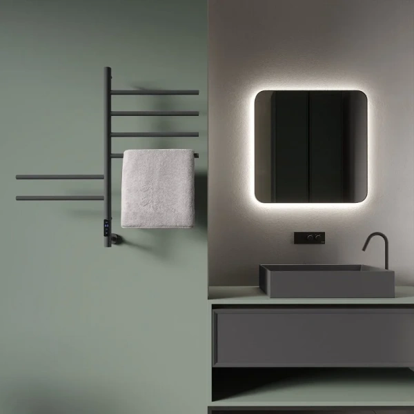 Полотенцесушитель электрический Vincea 43х80 см графит - фото 4