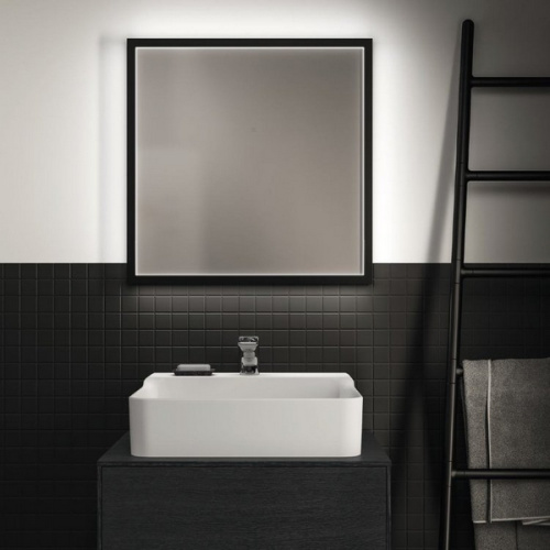 Зеркало с подсветкой Ideal Standard Conca 60 см в черной раме, современные, hi-tech - фото 3