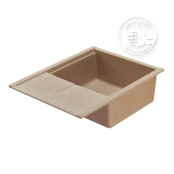 Мойка для кухни Акватон Делия 65 см песочная, врезные - фото 2