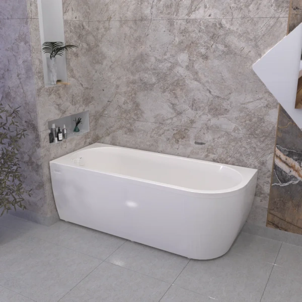 Ванна акриловая Радомир Вальс 3/4, 170 x 70 см, левая, белая, рама-подставка в комплекте - фото 4