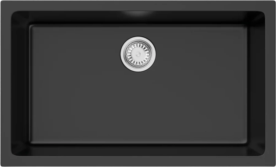 Мойка для кухни Omoikiri Okinoshima 76-U/I-BL 76 см черная - фото 1