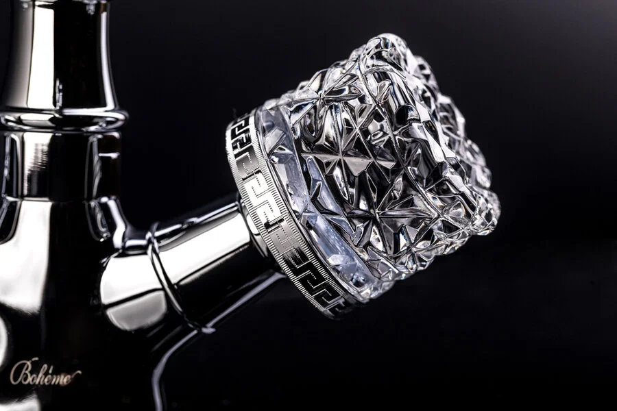 Смеситель для раковины Boheme Crystal бронза, классические, ретро, с элементами стекла, декорированные - фото 3