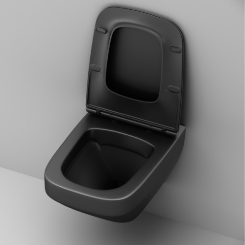 Унитаз подвесной Am.Pm Inspire 2.0 с сиденьем микролифт черный, черные - фото 6