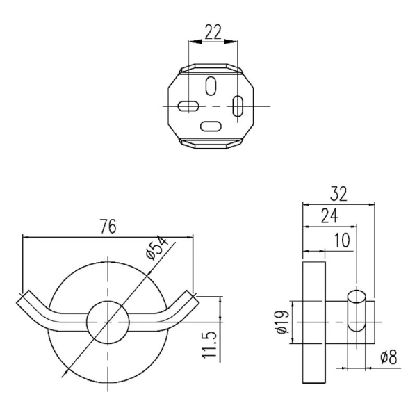 Крючок для ванной Villeroy & Boch Elements-Tender хром - фото 2