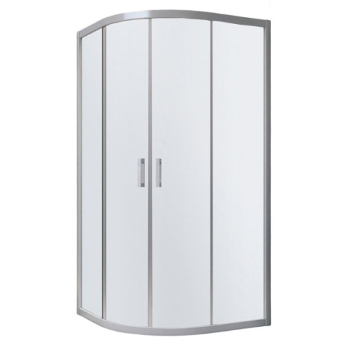 Душевой уголок профиль глянцевый хром стекло сатин Vegas-glass, четверть круга - фото 2