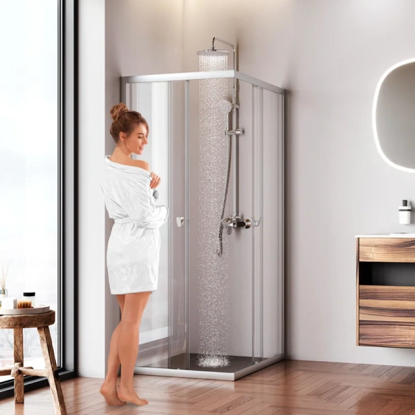 Душевой уголок Am.Pm Sunny 100x80 см хром матовый, 100х80 - фото 5