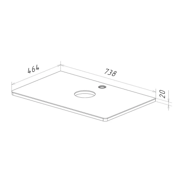 Столешница Lemark Miano 80 см белая, в наличии - фото 2