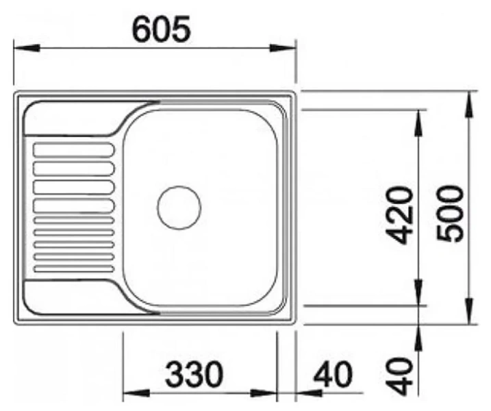 Мойка для кухни Blanco Tipo 45 S Mini 60 см сталь матовая - фото 4