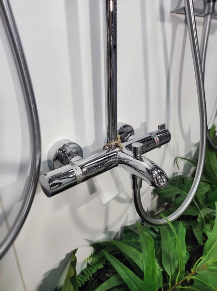 Душевая стойка Hansgrohe Croma Select E белый/хром, с термостатом - фото 6