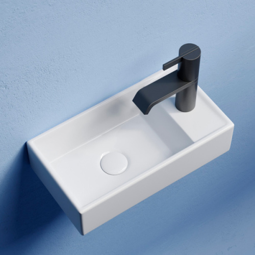 Раковина Ceramica Nova Element 40 см чаша слева белаый глянец - фото 3
