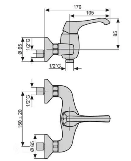 Смеситель для душа Emmevi Ares 76002 - фото 3
