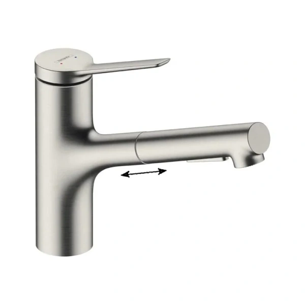 Смеситель для кухни Hansgrohe Zesis M33 сталь - фото 1