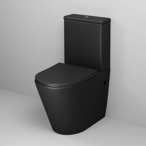 Унитаз компакт Grossman Color черный матовый, безободковые, сиденье с микролифтом , с антивсплеском, компакт, низкие - фото 5