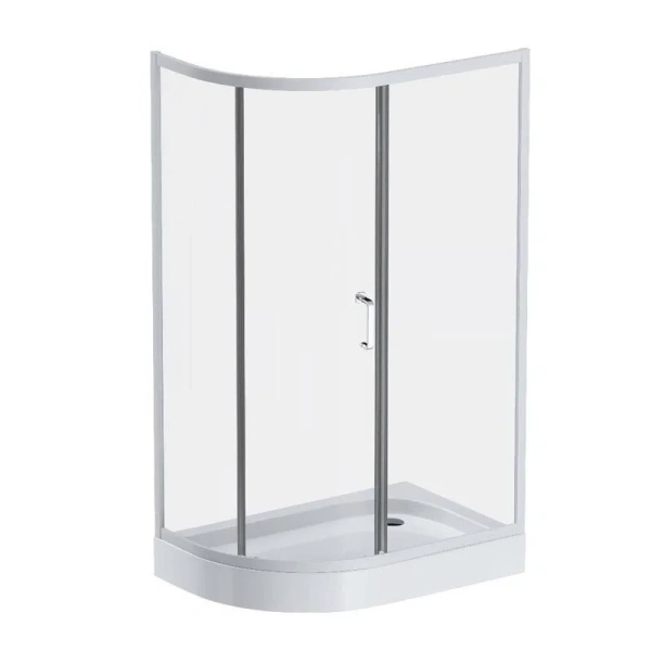 Душевой уголок Am.Pm Like 120x80 см стекло прозрачное, профиль матовый хром - фото 1