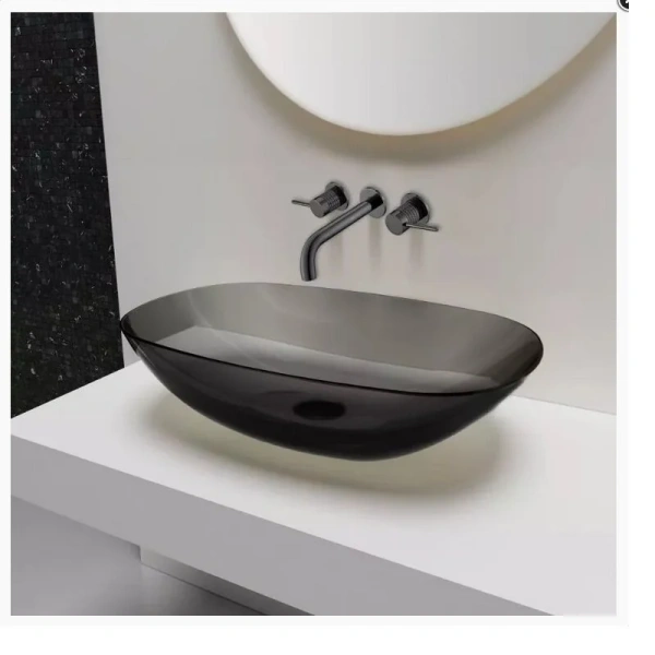 Смеситель для раковины Vincea Groove вороненая сталь, современные, hi-tech - фото 3