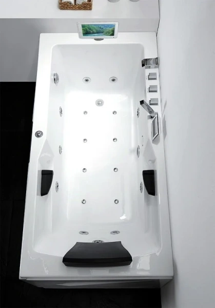 Акриловая ванна правосторонняя Gemy, белые - фото 4