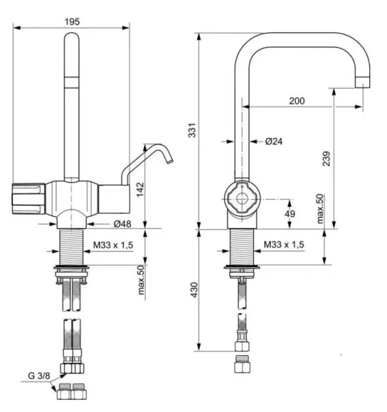 Смеситель для раковины Ideal Standard Venlomix термостатический - фото 2