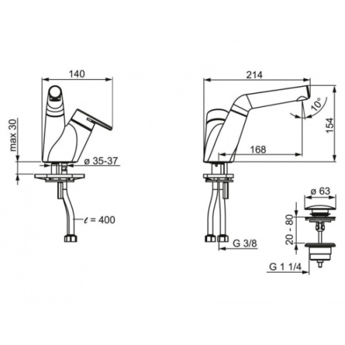 Смеситель для раковины Oras Signa 2204F - фото 3