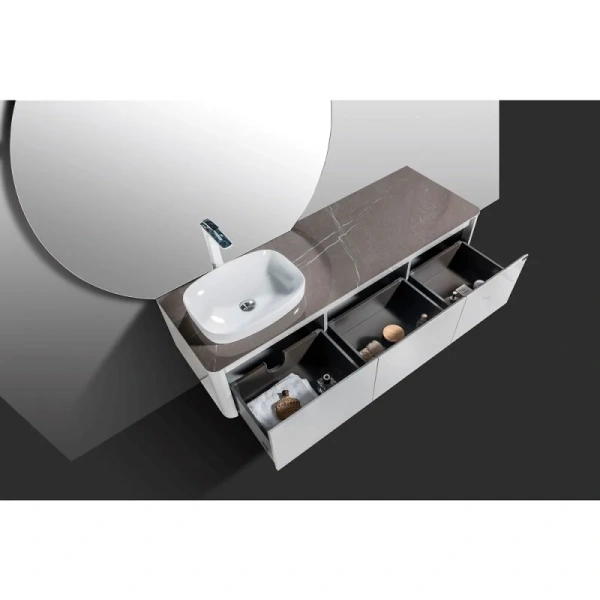 Зеркало с подсветкой Black&White Universe 110 см круглое, полотно - фото 4