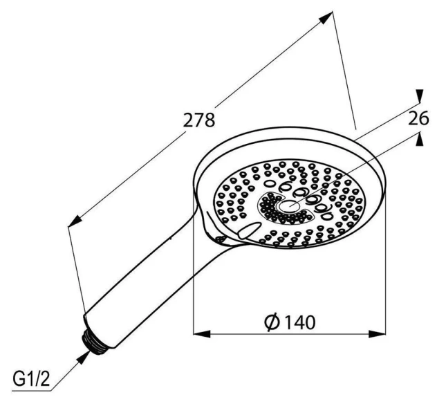 Лейка для душа Kludi Freshline хром, душевые лейки - фото 2