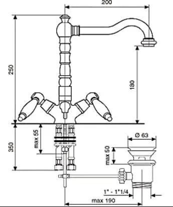Смеситель для раковины Emmevi Deco Ceramic 121613 - фото 3