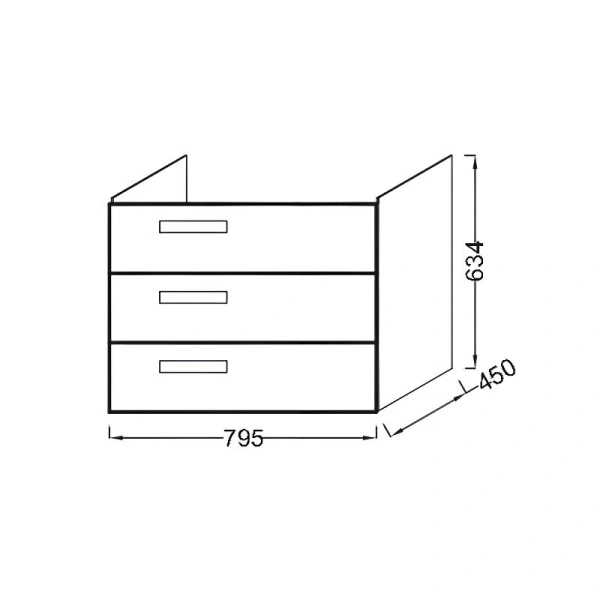 Тумба под раковину подвесная Jacob Delafon Rythmik 80 см арлингтонский дуб, в наличии - фото 2