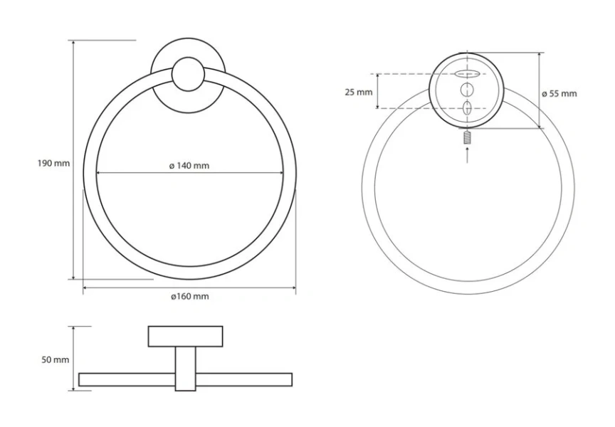 Полотенцедержатель Bemeta Neo кольцо - фото 2