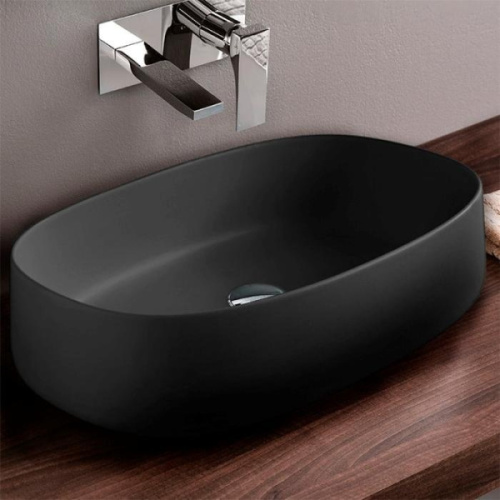 Раковина ArtCeram Cognac 55 см черный матовый - фото 2