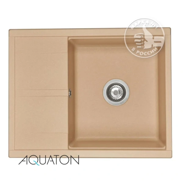 Мойка для кухни Акватон Делия 65 см латте, из искусственного мрамора - фото 3
