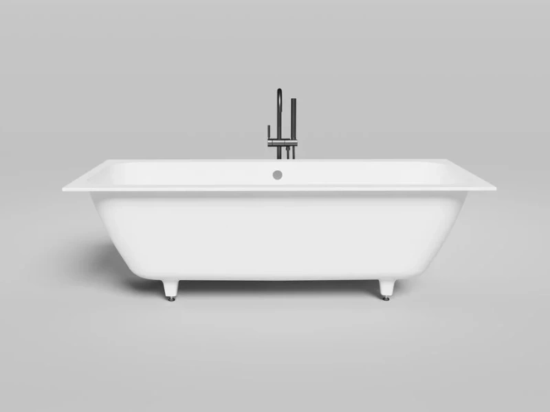 Ванна из искусственного камня Salini Orlanda Axis 180x80 см встраиваемая, белый матовый, без гидромассажа, большие - фото 6