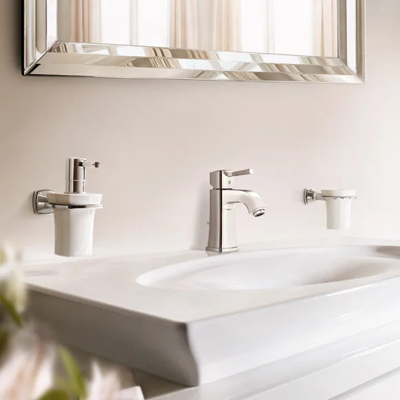 Смеситель для раковины, хром, Grohe Grandera 23303000, однорычажные, двухрычажные - фото 7