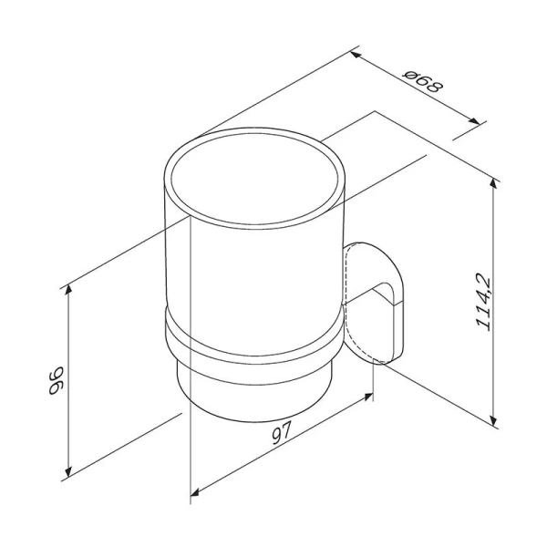Стакан для ванной AM.PM X-Joy с настенным держателем - фото 2