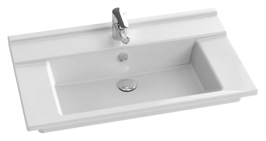 Раковина Jacob Delafon Struktura 80 см белая, с отверстием для смесителя - фото 1