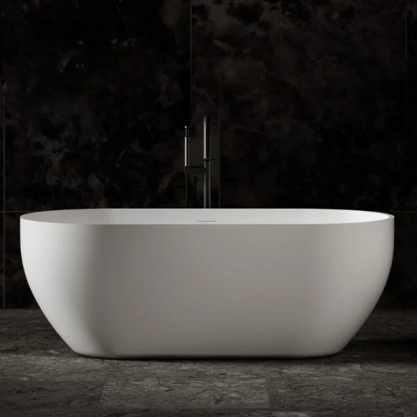 Ванна из искусственного камня Abber Stein 160x75 см белая матовая - фото 3