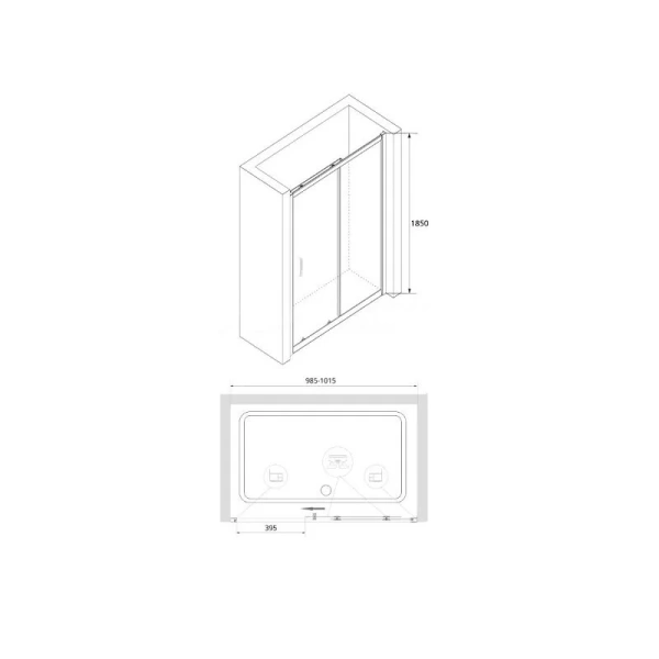 Душевая дверь в нишу RGW Classic CL-14 100 см профиль хром - фото 2