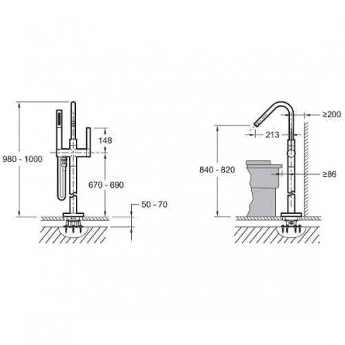 Схема, из латуни, округлая форма, с душевой лейкой - фото 5
