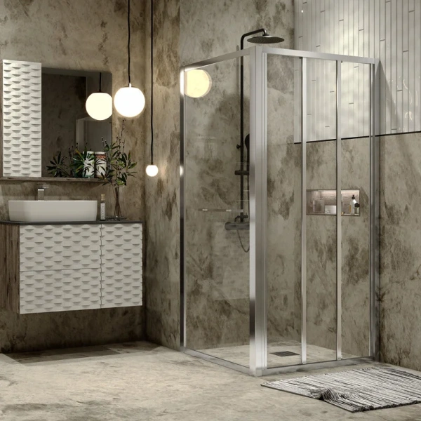 Душевой уголок Grossman Alba 90x90 см двери раздвижные, 90х90 - фото 5