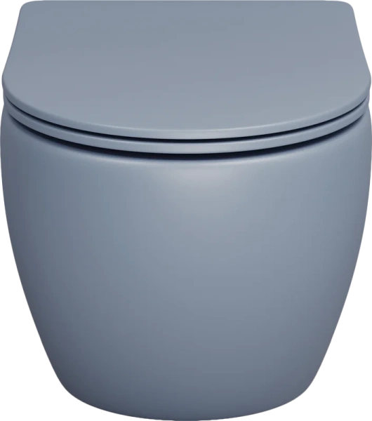 Унитаз подвесной Grossman Color голубой матовый, фаянс, керамика - фото 8