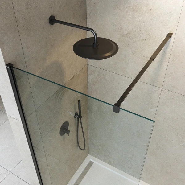 Душевая перегородка Cezares Liberta 70 см профиль черный, в наличии - фото 7