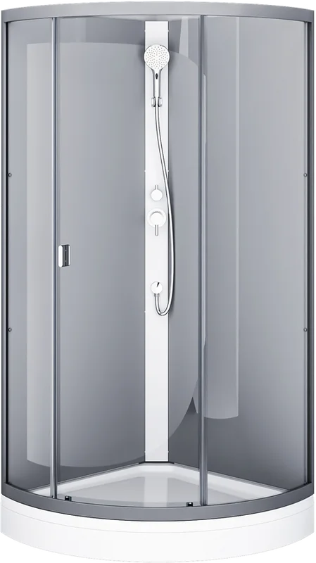 Душевая кабина Am.Pm X-Joy 90х90 см профиль графит - фото 1