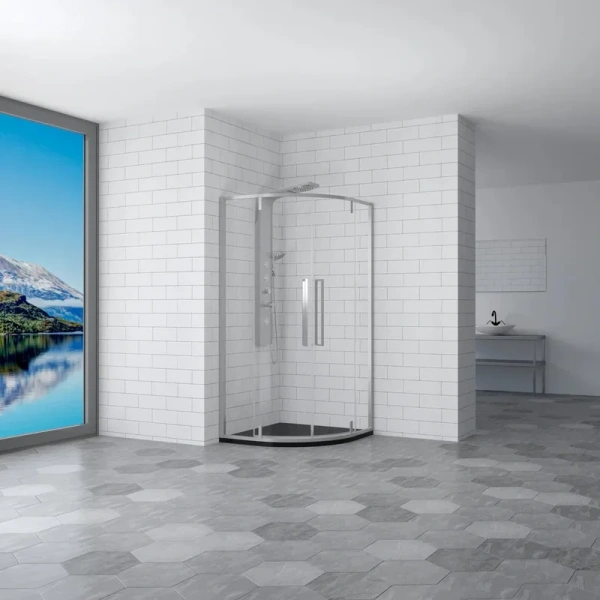 Душевой уголок RGW Stilvoll SV-53 80х80 см профиль хром, полукруглые, четверть круга - фото 2