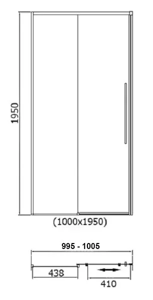 Душевая дверь в нишу RGW Stilvoll SV-12B 100 см профиль черный - фото 2