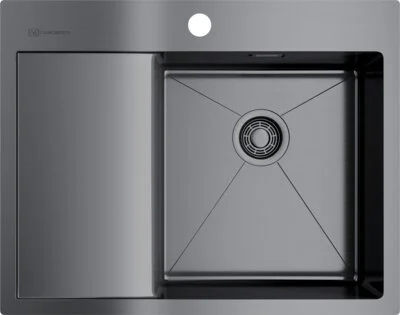 Мойка для кухни Omoikiri Akisame 65-LG-R 65 см светлое золото чаша справа - фото 3