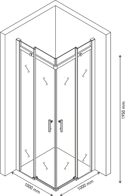 Душевой уголок BERGES Melita 100x100 см профиль хром сильвер - фото 3