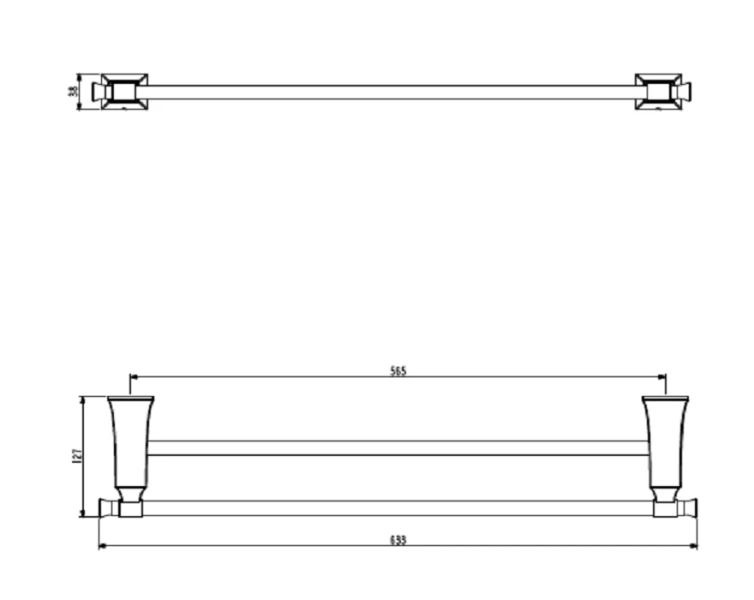Полотенцедержатель Art & Max Genova двойной - фото 2