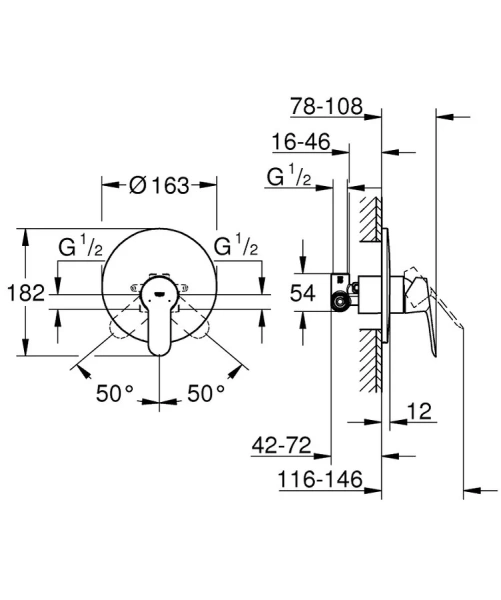 Смеситель для душа Grohe BauEdge - фото 2
