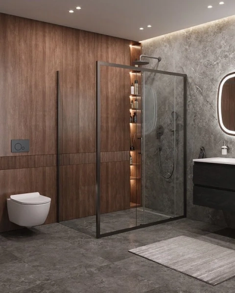 Душевой уголок Cezares Molveno 150x90 см стекло прозрачное профиль оружейная сталь - фото 3