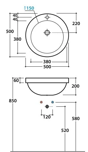 Раковина встраиваемая Globo Band, встраиваемые (в столешницу) - фото 2