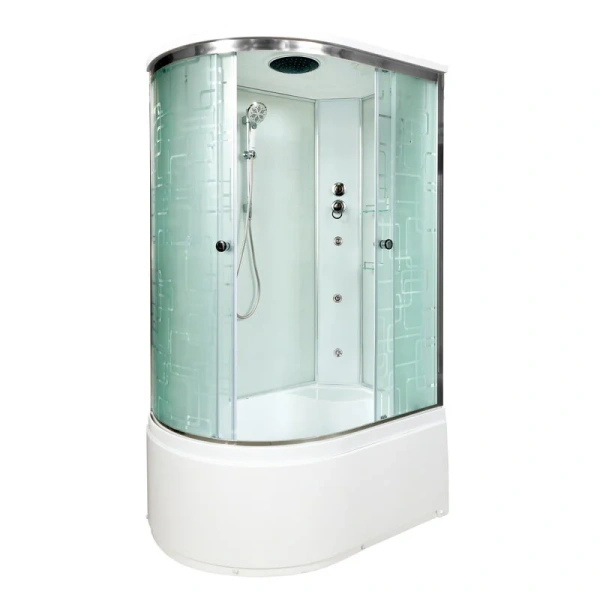 Душевая кабина Deto EM4511 110x80 см с гидромассажем, хромированный профиль - фото 9